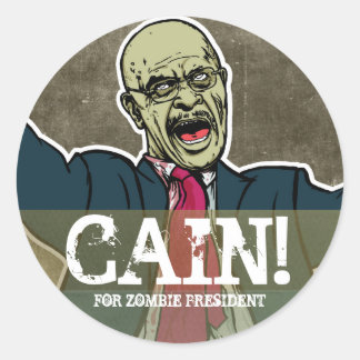 Rond Herman Cain pour Sticker Président Zombie
