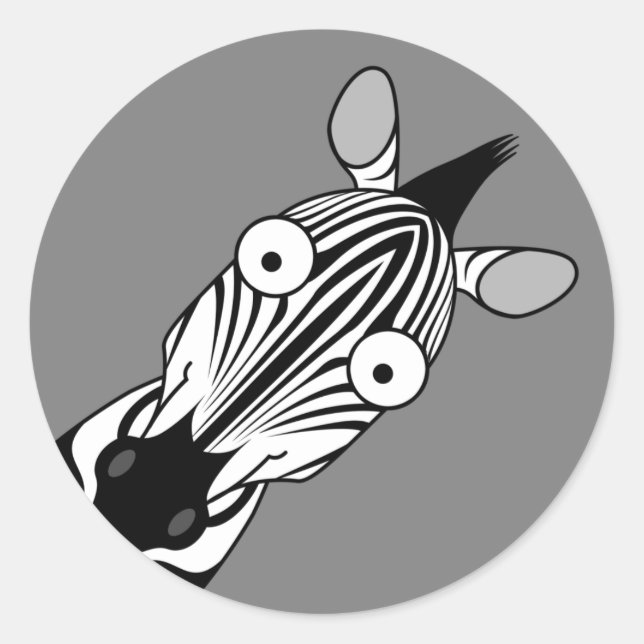ROND HEUREUX STICKER ZEBRA (Devant)