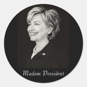 Rond Hillary Madame le Président Sticker