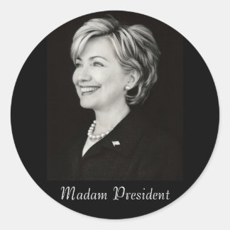 Rond Hillary Madame le Président Sticker