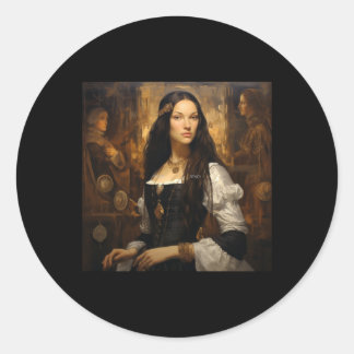 Rond Histoire Sticker pour peinture féminine3