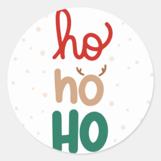 Rond Ho Ho Ho sticker vinyle de Noël