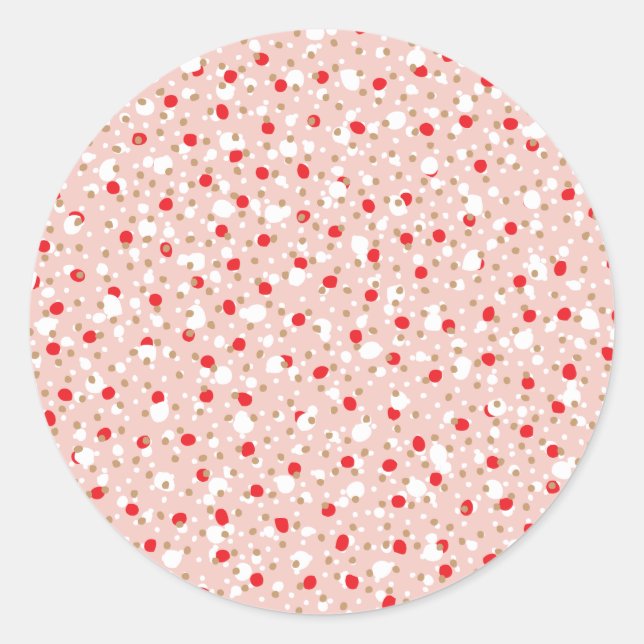 Rond Holiday Sprinkles Pastel Pink Sticker (Devant)