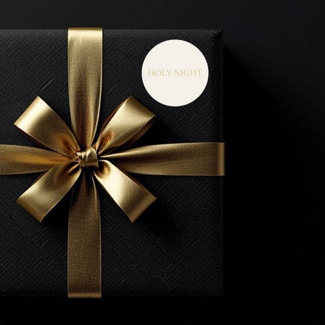 Rond HOLY NIGHT Cream Christmas Sticker #2 (Créateur téléchargé)