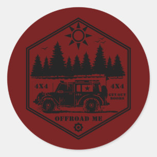 Rond HORS ROUTE MOI Sticker Wilderness R Classic Round