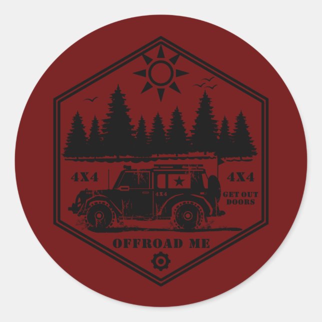 Rond HORS ROUTE MOI Sticker Wilderness R Classic Round (Devant)