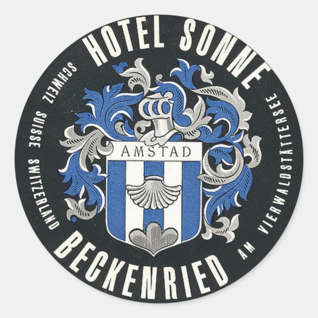 Rond Hotel Sonne Beckenried - Sticker voyage Suisse (Devant)
