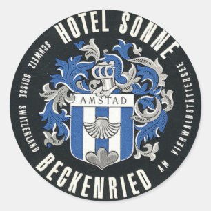 Rond Hotel Sonne Beckenried - Sticker voyage Suisse