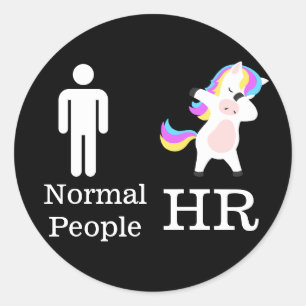 Rond HR 🦄 Dabbing Unicorn STICKER