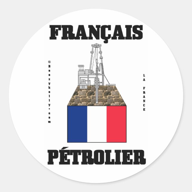 Rond Huile française, Sticker de champ d'huile, Rognons (Devant)