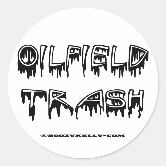 Rond HuileField Trash, HuileField Sticker, Sticker Casq (Devant)