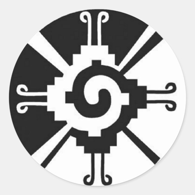Rond Hunab Ku - Papillon galactique maya - Sticker (Devant)