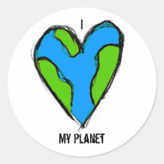 Rond I <3 Mon Sticker Planète