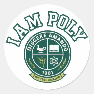 Rond I AM POLY Classic Round Sticker