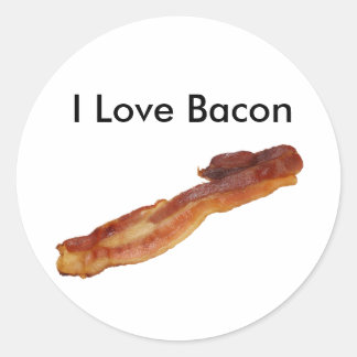 Rond I Love Bacon Sticker
