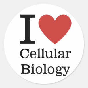Rond I ❤️ Love Cellular Biology STICKER