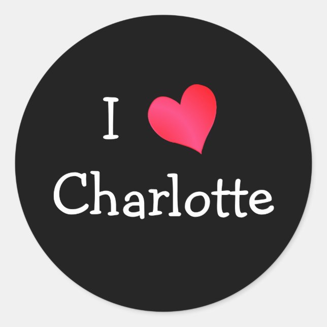 Rond I Love Charlotte Sticker (Devant)