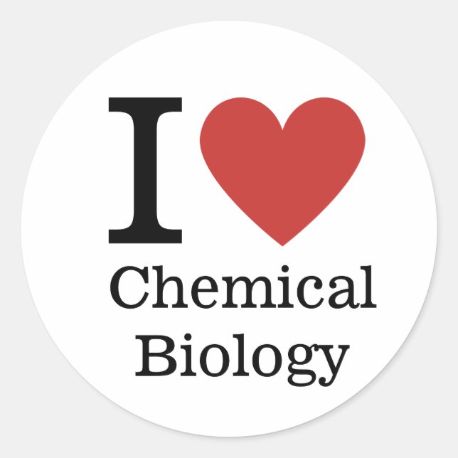Rond I ❤️ Love Chemical Biology STICKER (Devant)