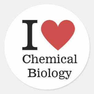 Rond I ❤️ Love Chemical Biology STICKER