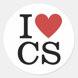Rond I ❤️ Love CS - Service Clientèle Dept. - STICKER