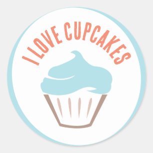 Rond I Love Cupcakes Sticker