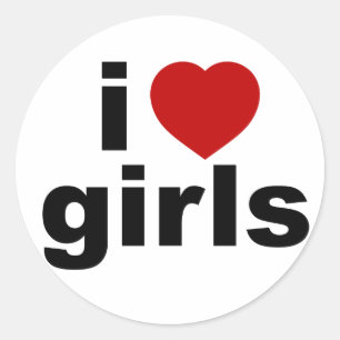 Rond I Love Girls Sticker