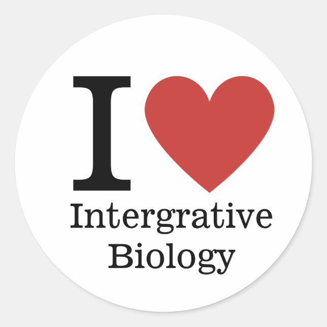 Rond I ❤️ Love Intégrative Biology STICKER (Devant)