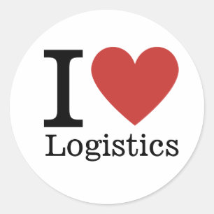 Rond I ❤️ Love Logistics STICKER