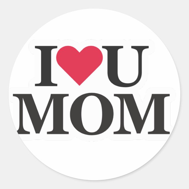 Rond I Love Maman Sticker (Devant)