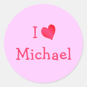 Rond I Love Michael Sticker