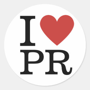 Rond I ❤️ Love PR - PR Département ou firme - Sticker