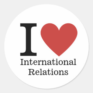 Rond I ❤️ Love Relations Internationales STICKER
