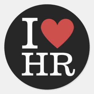 Rond I ❤️ Love Ronde RH Sticker - Personnel du ministèr