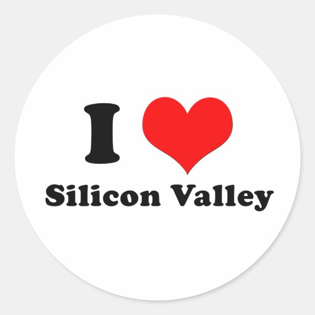 Rond I Love Silicon Valley Sticker (Devant)