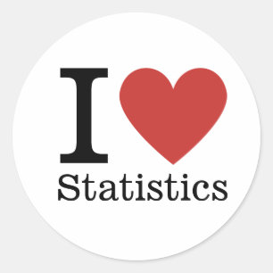 Rond I ❤️ Love Statistiques STICKER