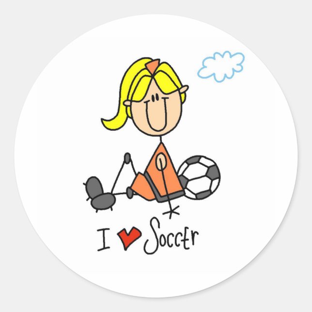 Rond I Love Sticker Soccer Figure (Devant)