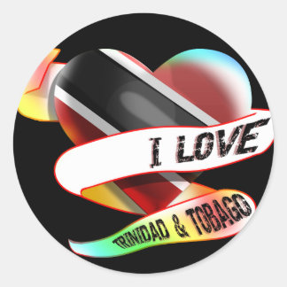 Rond I Love Trinidad & Tobago Sticker