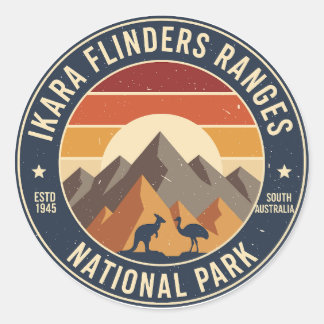 Rond Ikara Flinders Ranges NP Retro Sticker