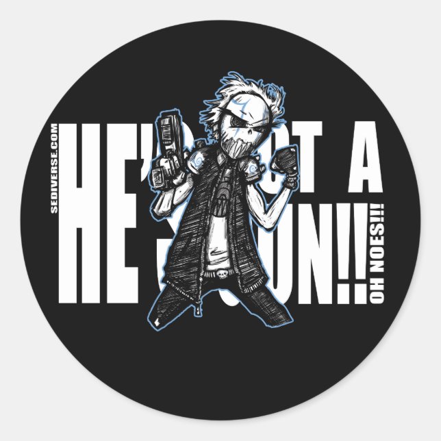 Rond Il a un Sticker pour armes à feu (Devant)