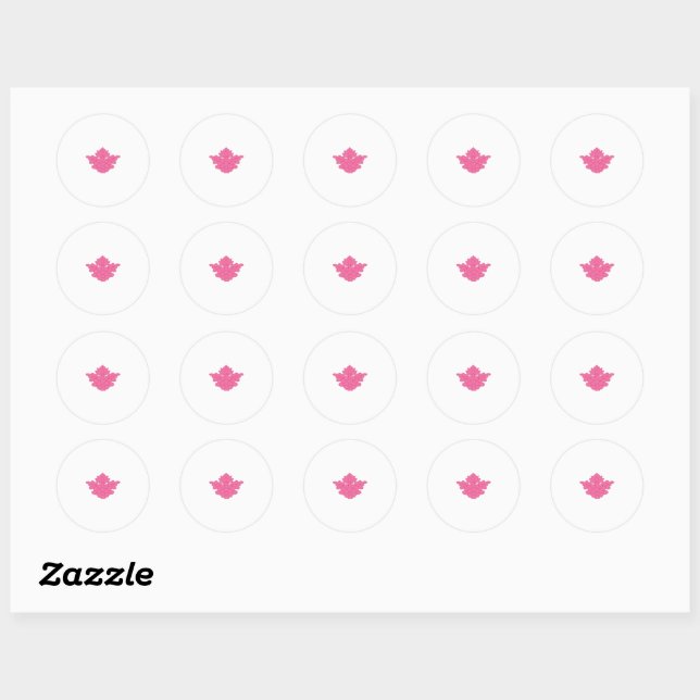 Rond illustration couleur rose Sticker (Feuille)