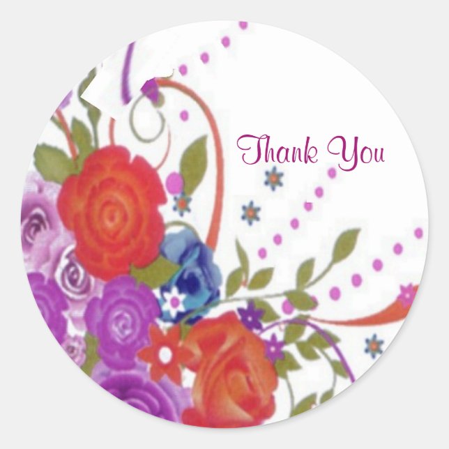 Rond Imaginaire rose - Sticker Merci (Devant)