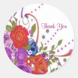 Rond Imaginaire rose - Sticker Merci