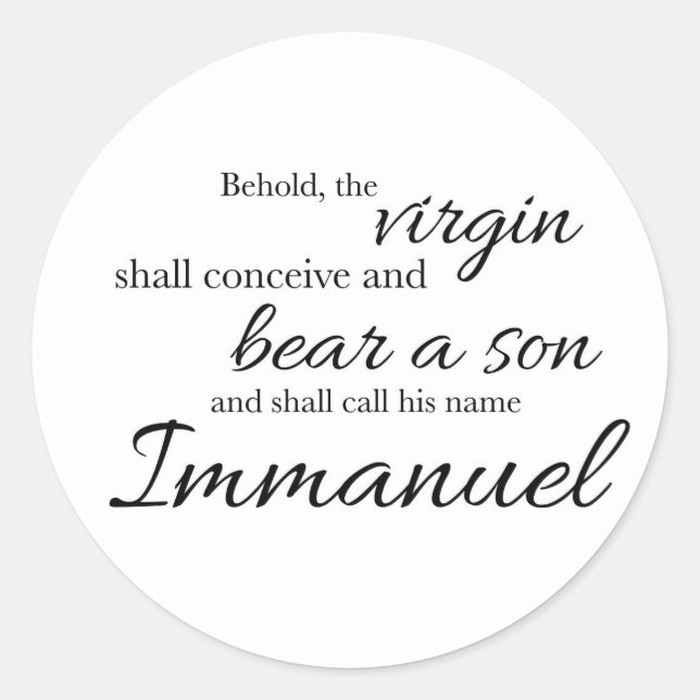 Rond Immanuel Sticker (Devant)