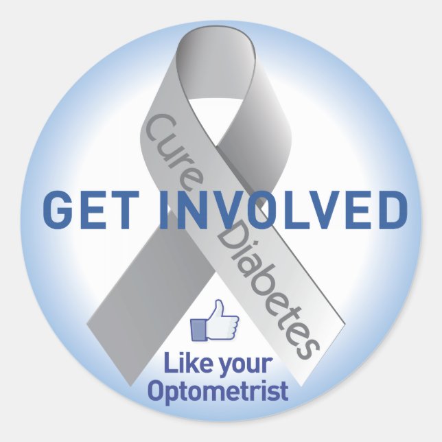 Rond Impliquez-vous Sticker pour le diabète (Devant)