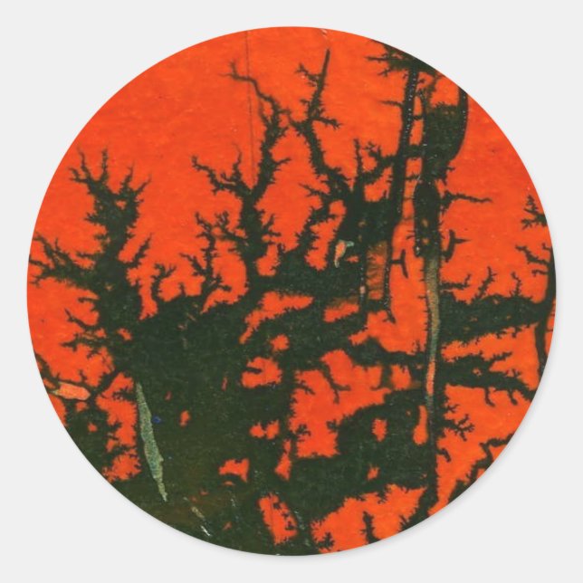 Rond "Incendie de marais #8" Sticker de conception abst (Devant)