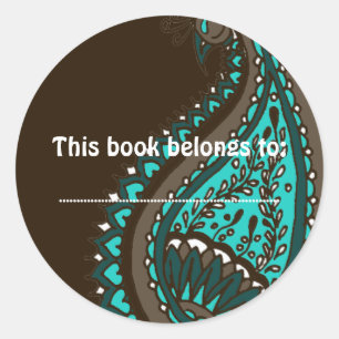 Rond Inde ! Turquoise ・ Sticker de livre