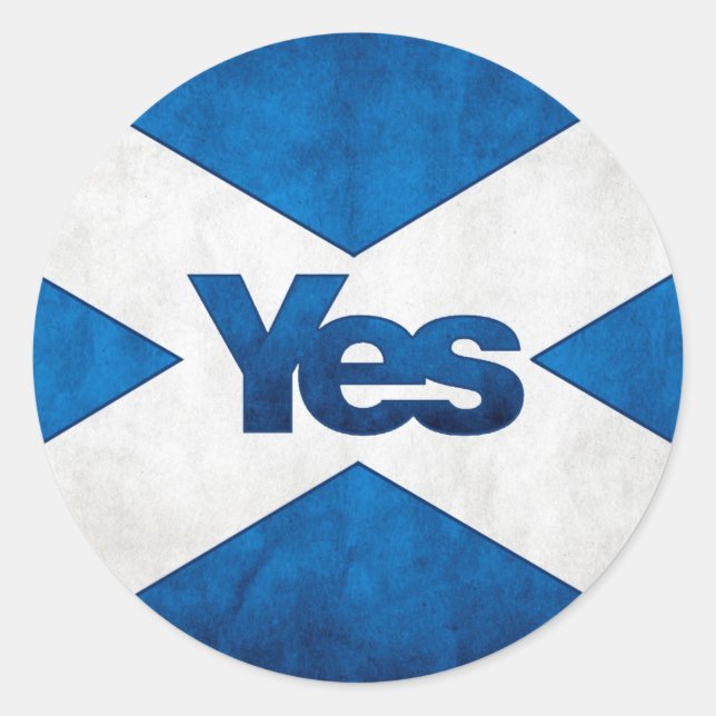 Rond Indépendance écossaise - Sticker Saltire Yes (Devant)