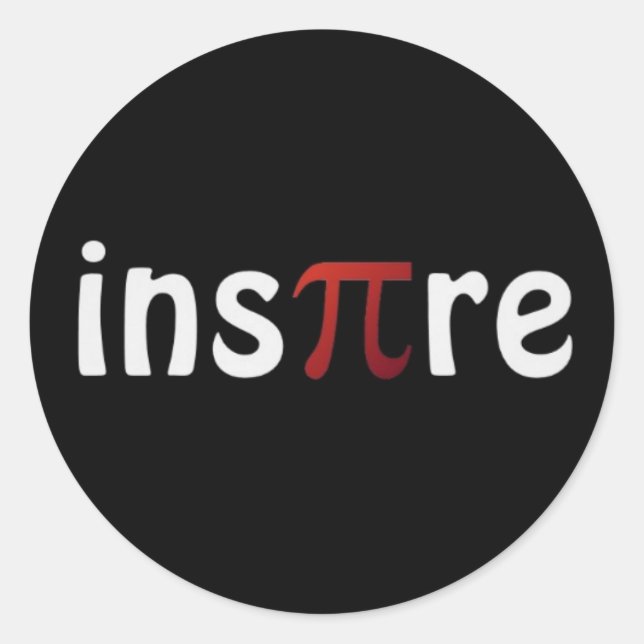 Rond Inspire Sticker en mathématiques de jour Pi (Devant)