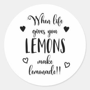 Rond Inspirer quand la vie vous donne citrons Sticker S