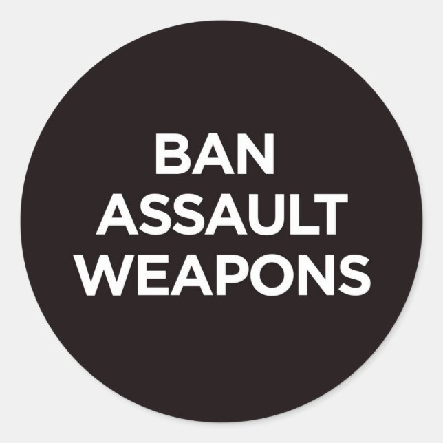 Rond Interdire les armes d'assaut - Sticker (Devant)
